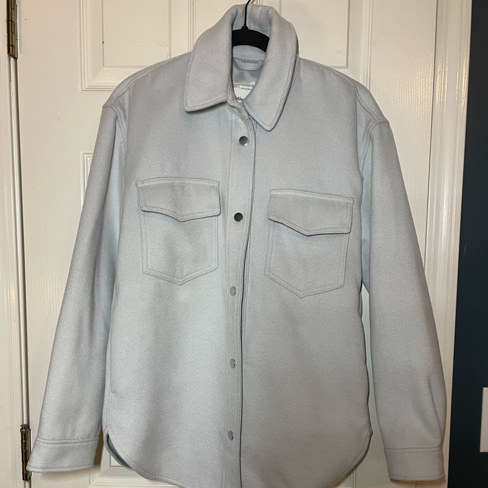 Oversized cozy shirt jacket - M - Abercrombie & Fitch